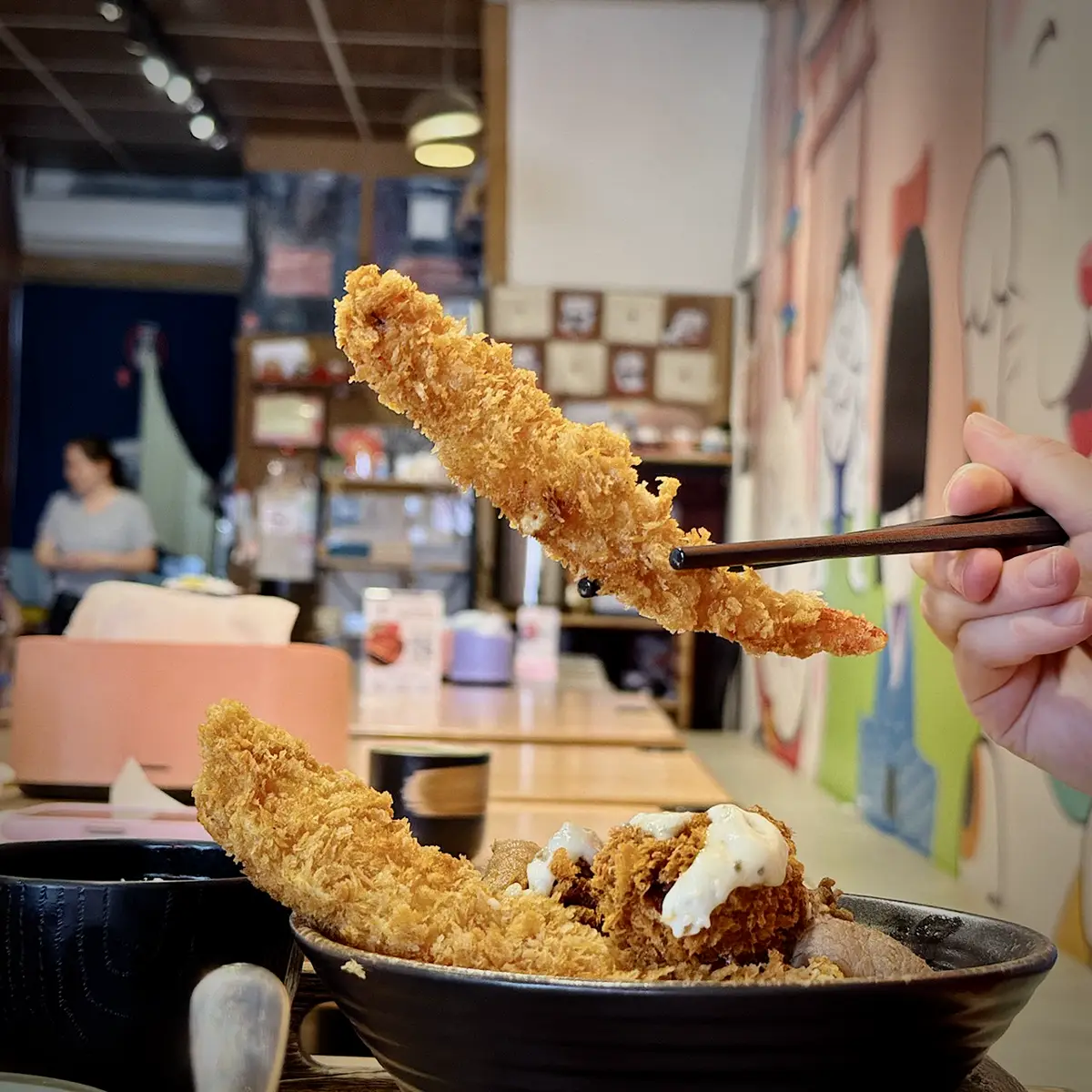 宝鰻 炸蝦塔塔定食