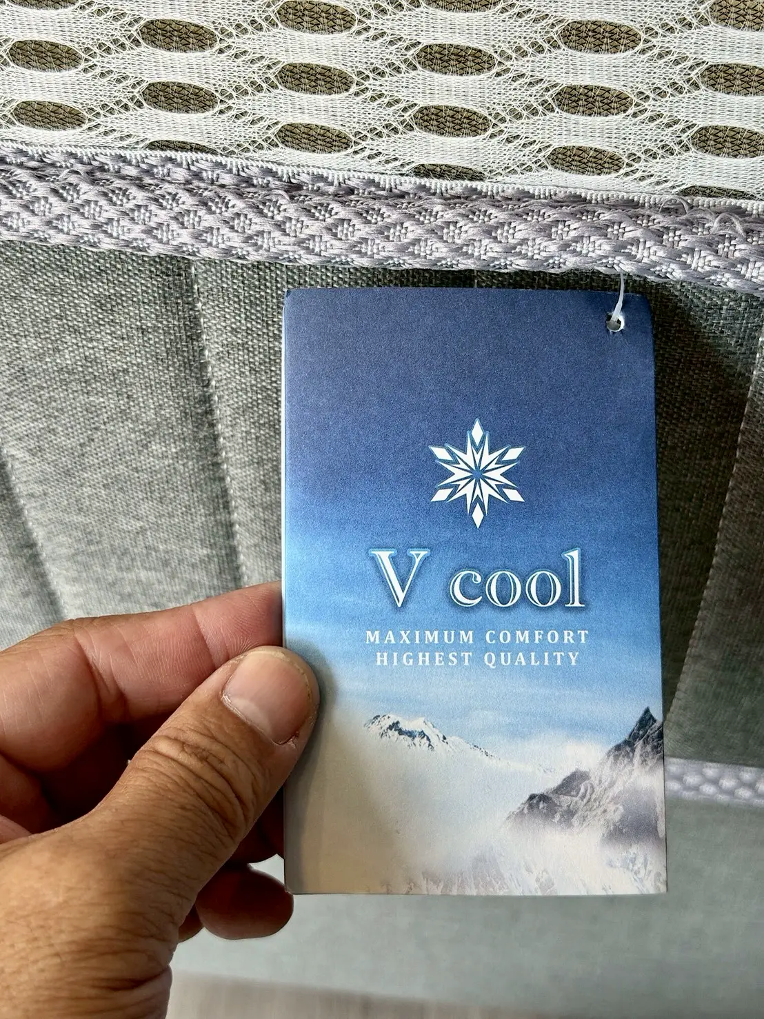 冰晶紗V cool吊牌特寫