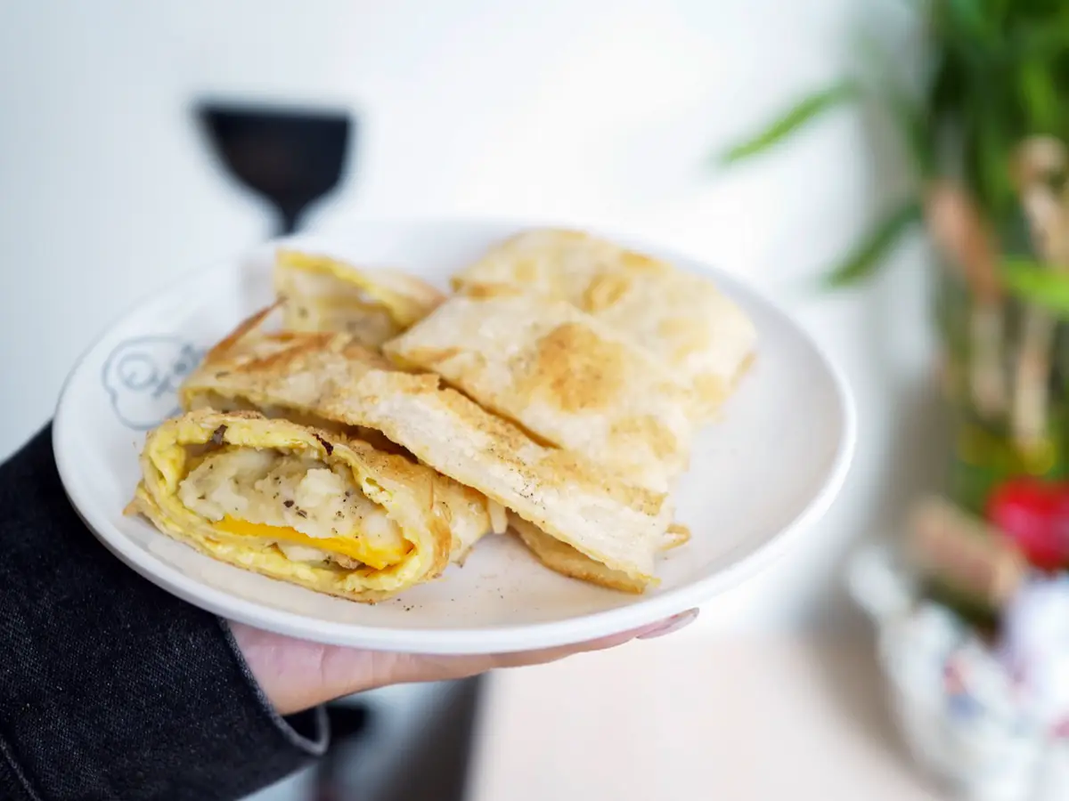 台南五妃街早頓早午餐 起司脆皮蛋餅