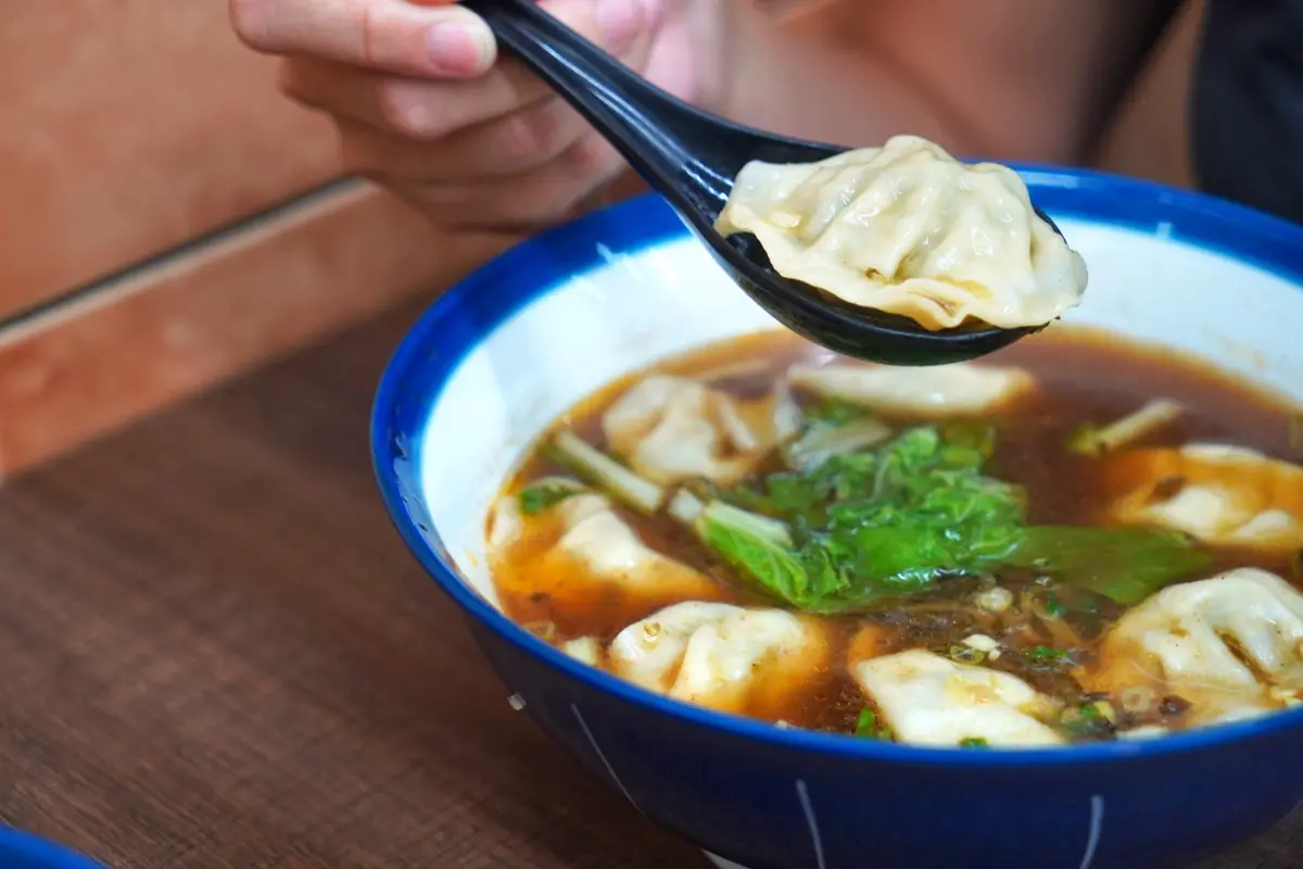 牛肉湯餃（105 元）｜張家牛肉麵