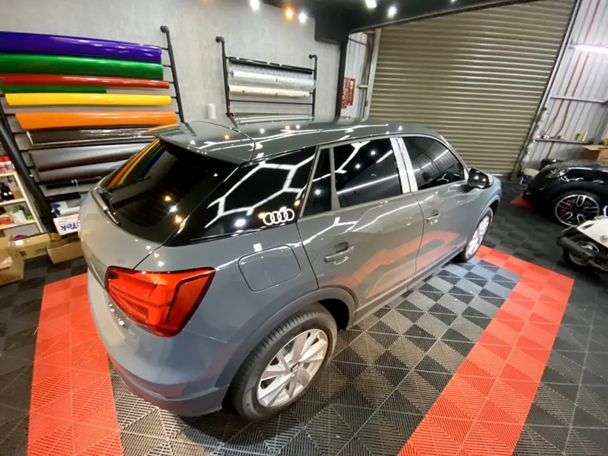 Audi Q2 灰改消光冰霜白｜天藝汽車包膜