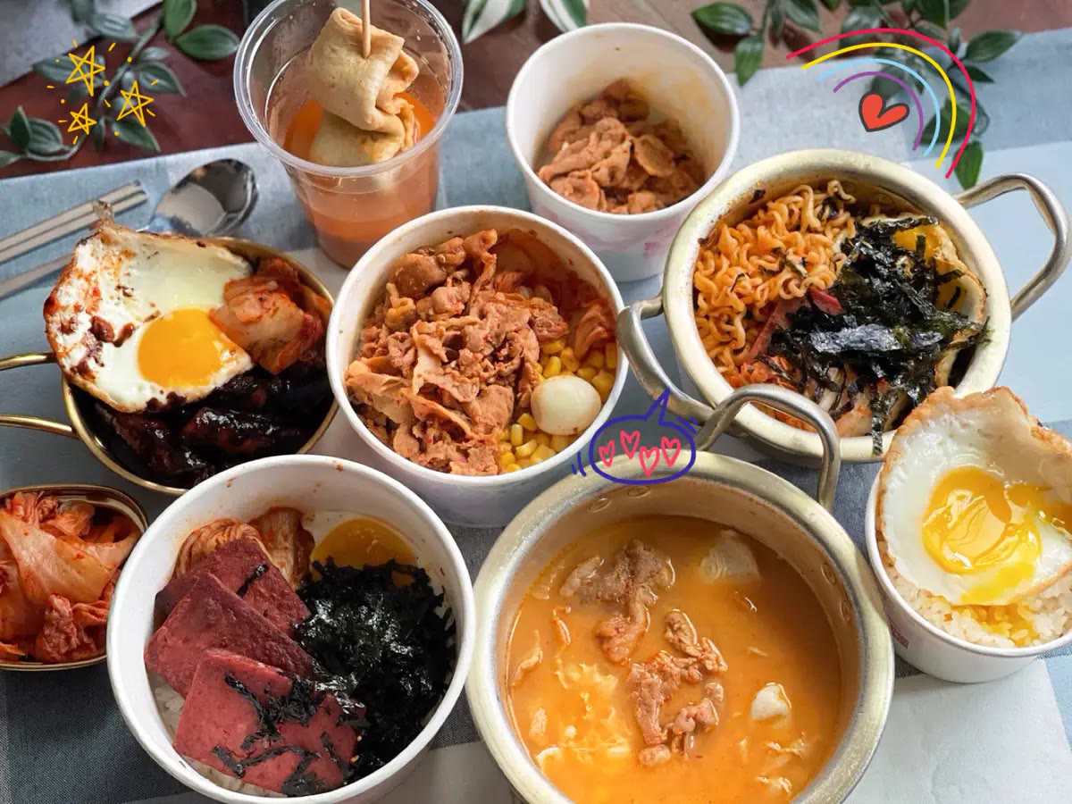 台南韓式料理｜韓湘辣年糕五妃店，百元有找年糕鍋牽絲炒年糕
