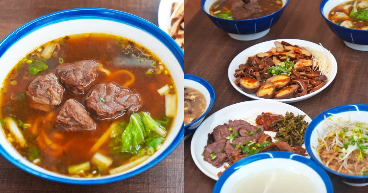 雲林牛肉麵｜張家牛肉麵土庫，牛腱心半筋半肉紅燒湯頭在地必吃